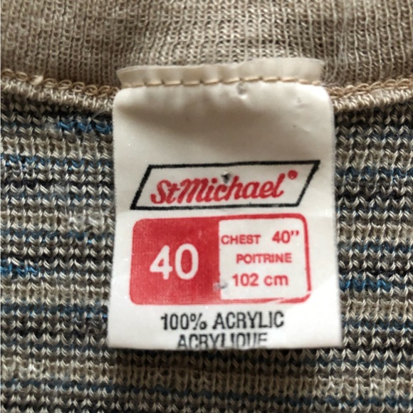 Vintage Beige Grandpa Sweater Vest Made in Canada - Picture 5 of 8